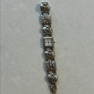 Brighton Sonora Watch Silver Southwestern 7" Bracelet Clasp - Quartz Japan